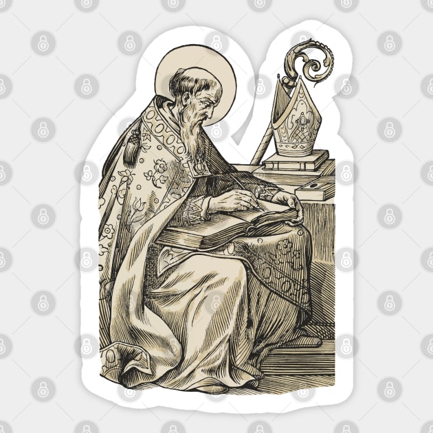 Saint Augustine of Hippo Sticker by Beltschazar